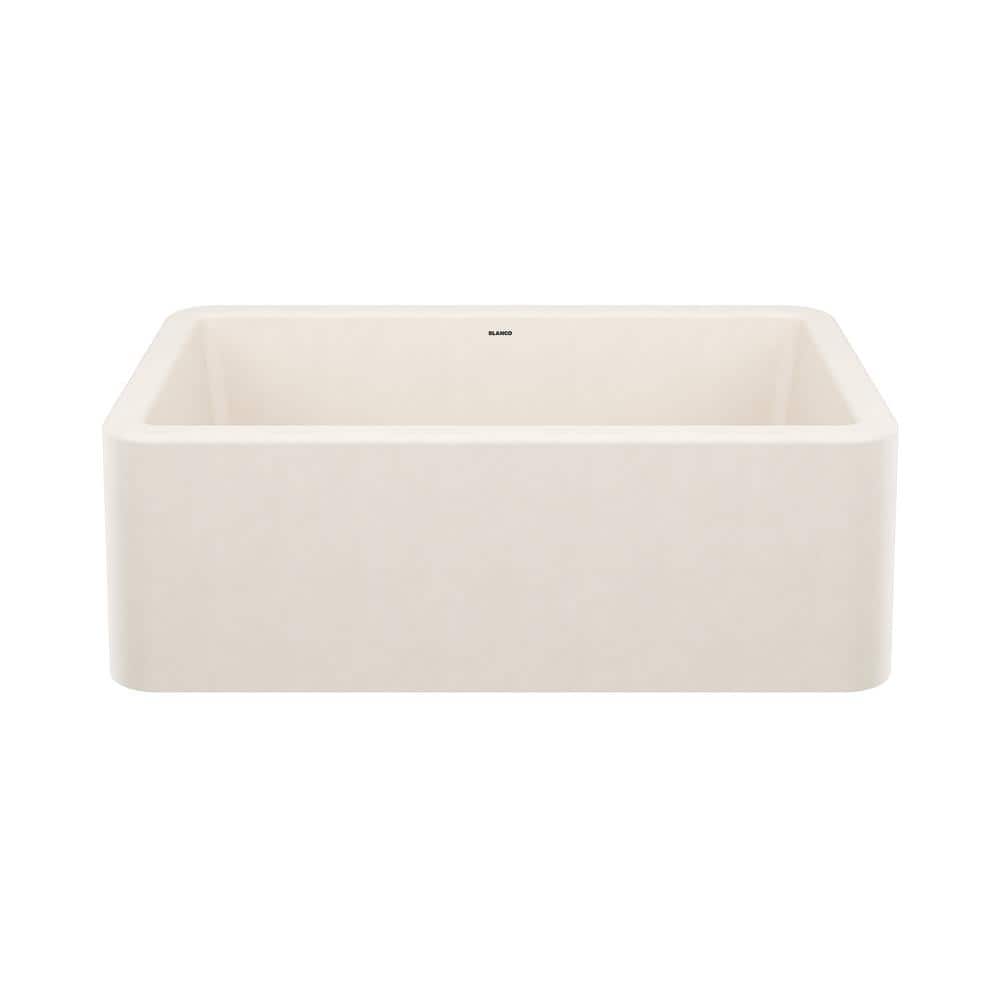 IKON 30 in. Farmhouse/Apron-Front Single Bowl Soft White Granite Composite 