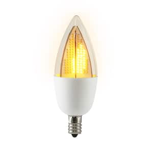 6-Watt Equivalent CA9.5 Flickering Flame LED Light Bulb (1-Bulb)