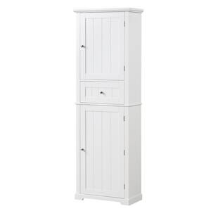 LORDEAR 16.5 in. W x 14.2 in. D x 63.8 in. H White Linen Cabinet  Freestanding Tall Bathroom Storage Cabinet with Shelves LW427001 - The Home  Depot