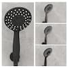 10 in. 5-Spray Wall Bar Shower Kit With Handhold Shower, Rain Shower Head, Shower Faucets With Valve in Black