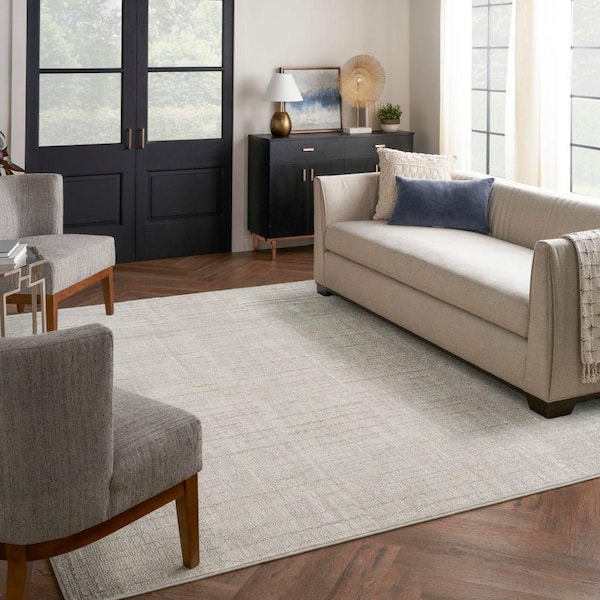 Santa Cruz Silver 9 ft. x 12 ft. Abstract Contemporary Area Rug