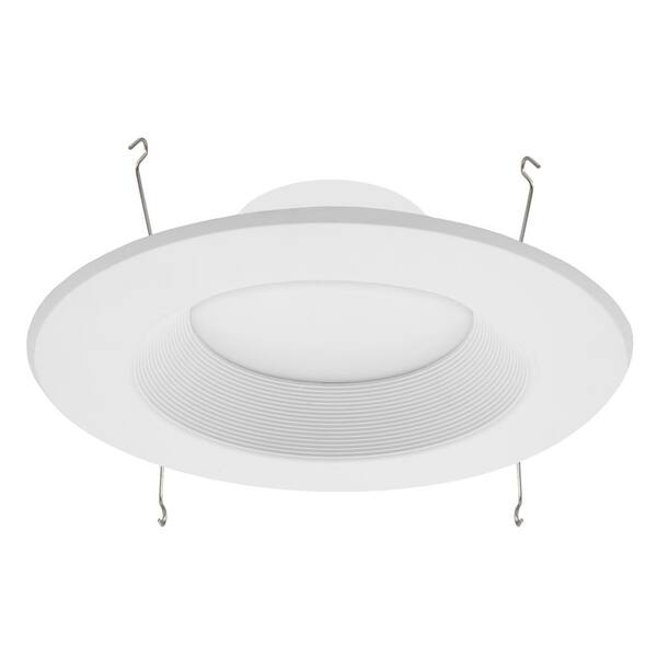 Maxxima 5 in. and 6 in. 4000K Retrofit Recessed Integrated LED Downlight Trim Kit, 1050 Lumens, Neutral White