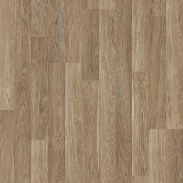TrafficMaster Arbour Hickory 7 mm T x 8 in. W Laminate Wood Flooring ...