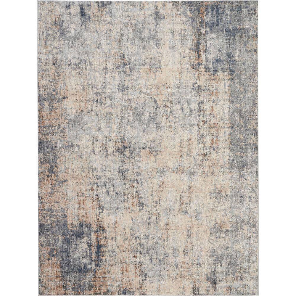 Nourison Rustic Textures Grey/Beige 8 ft. x 11 ft. Abstract ...