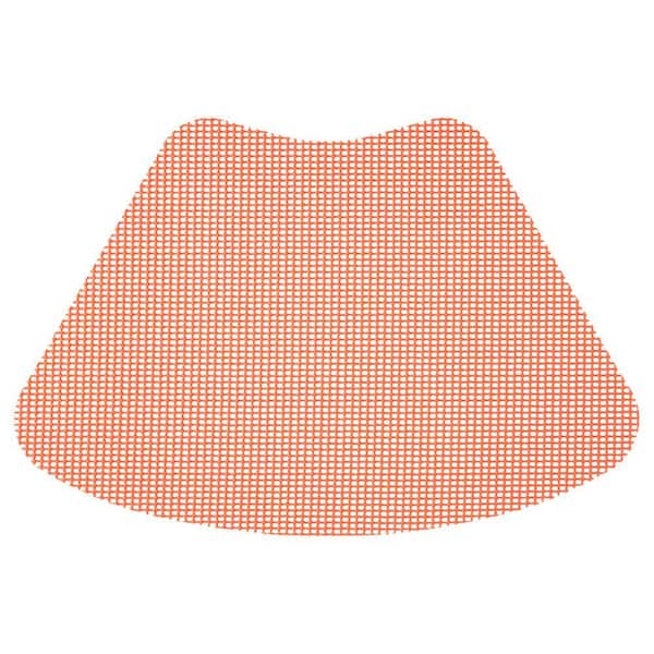 Fishnet 19 in. x 13 in. Burnt Coral PVC Covered Jute Wedge Placemat (Set of 6)