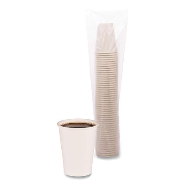 TashiBox White Hot Drink 120 Count - 12 Oz Disposable Paper Coffee Cups