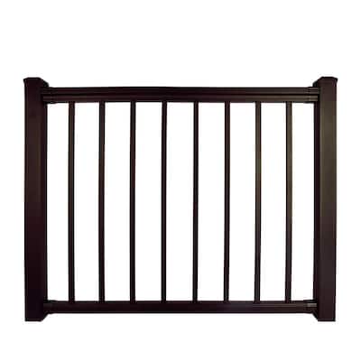 Allure Preassembled Aluminum 42 in. Gate in Bronze