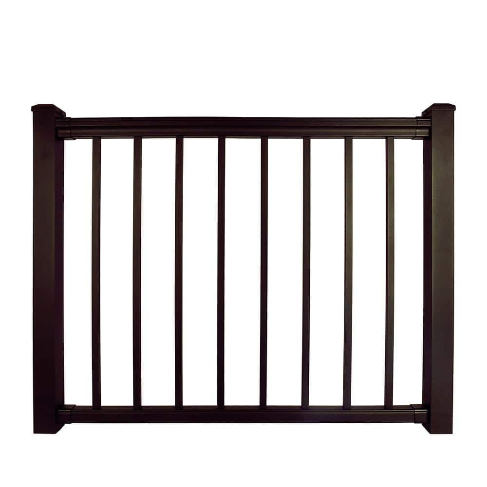 NewTechWood Allure Preassembled Aluminum 42 in. Gate in Bronze AL-42 ...