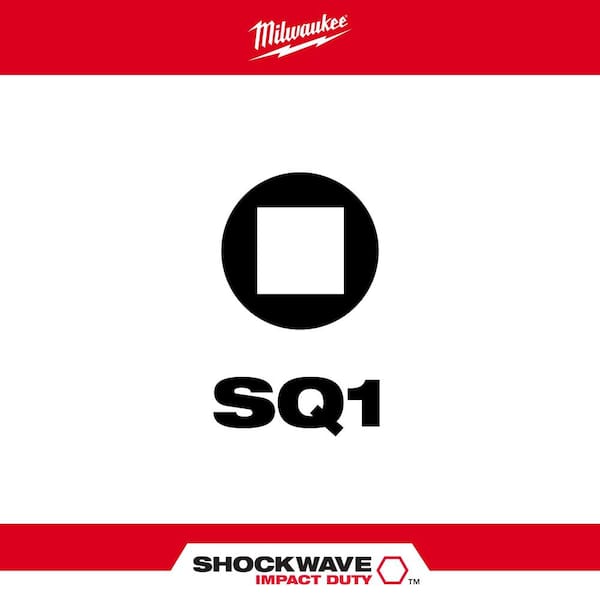 SHOCKWAVE Impact Duty 3-1/2 in. Square #1 Alloy Steel Screw Driver Bit (5-Pack)