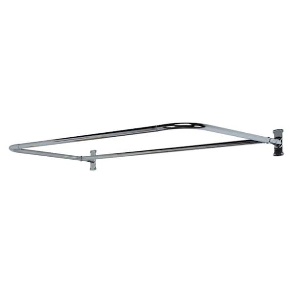 Barclay Products 54 in. x 26 in. D Shower Rod in Chrome