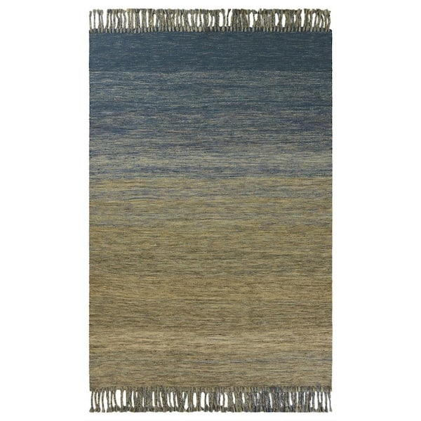 HomeRoots Green 5 ft. x 8 ft. Abstract Area Rug