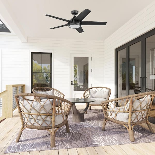 Honeywell Bonterra 52" Ceiling Fan With Light – Remote Control, LED, 5 Blades, Matte Black - View #5