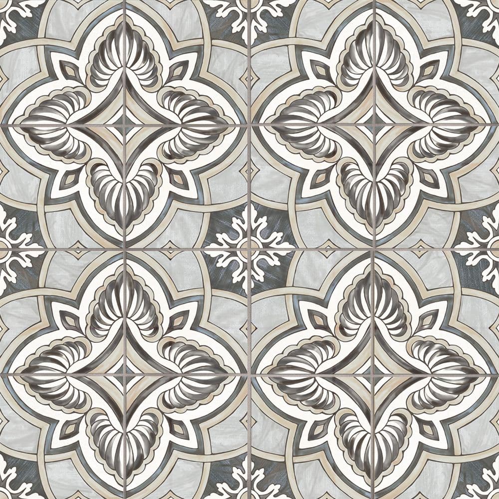 Merola Tile Harmonia Grove Grey 13 in. x 13 in. Ceramic Floor and