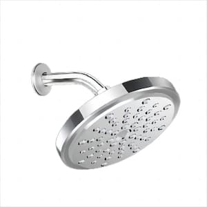 Rainfall Fixed Shower 3-Spray Patterns with 1.8 GPM 7 in., Wall Mount Rain Fixed Shower Head in ‎Chrome