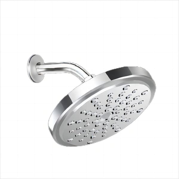 Rainfall Fixed Shower 3-Spray Patterns with 1.8 GPM 7 in., Wall Mount ...