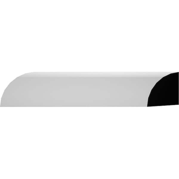 TrueCraft PVC Quarter Round Moulding, 3/4 in. H x 3/4 in. P x 96 in. L, White WM105