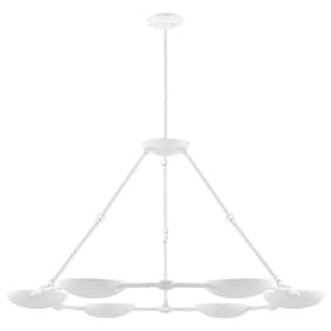 Undertas 6-Light Piastra Plaster Statement Chandelier for Dining Room, Kitchen or Living Room with No Bulbs Included