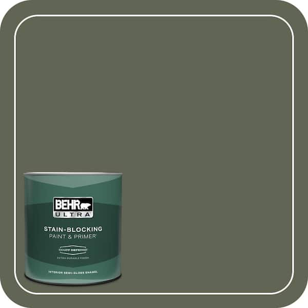 BEHR ULTRA 1 qt. #BXC-06 Amazon Foliage Extra Durable Semi-Gloss Enamel Interior Paint & Primer