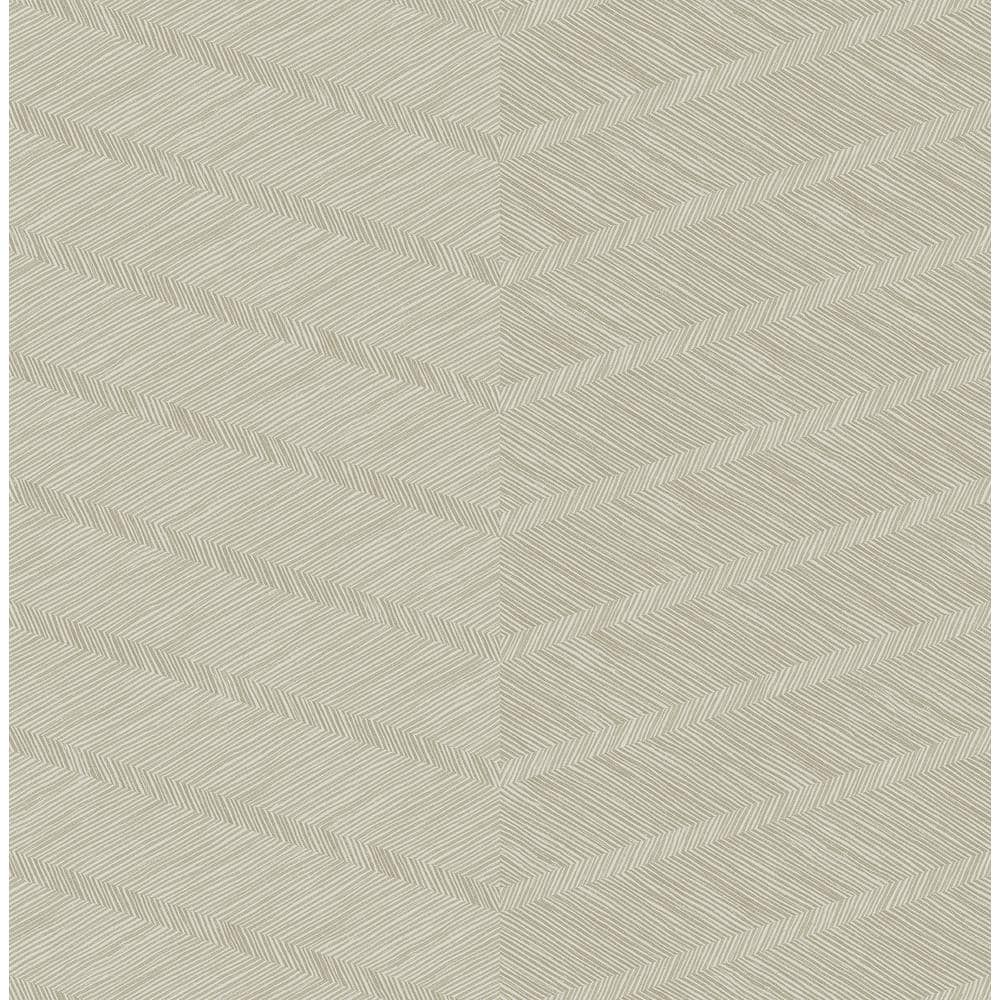 Champagne Chevron Non-Woven Removable Wallpaper