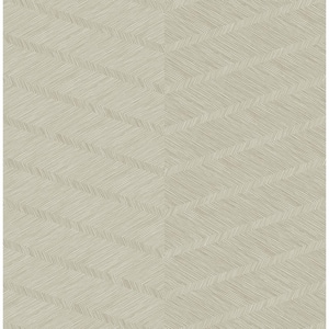Aspen Champagne Chevron Champagne Paper Strippable Roll (Covers 56.4 sq. ft.)