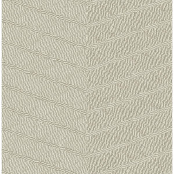 SCOTT LIVING Aspen Champagne Chevron Champagne Wallpaper Sample