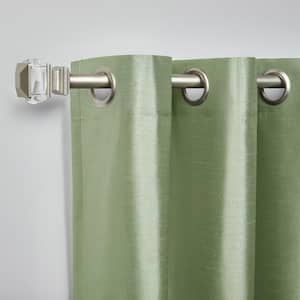 Chatra Sage Solid Light Filtering 54 in. x 96 in. Grommet Top Curtain Panel (Set of 2)