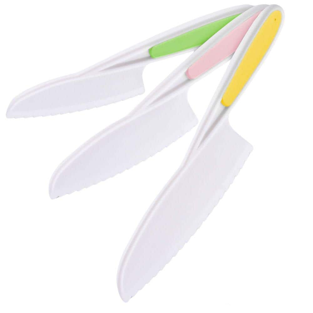 Zulay Kitchen Kids Knife Set - Yellow, Pink, Light Green, 3 - City Market