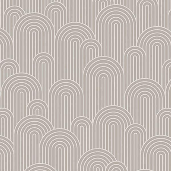 Main Street 16 in. x 24 in. Taupe Peel and Stick Embrace Your Curves Vinyl Wallpaper Panel (8-Pack) Covers 21.33 sq. ft./Package