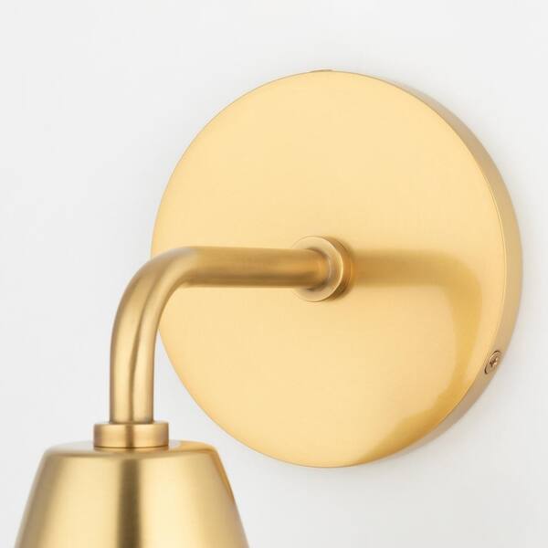 Details about   Hudson Valley Lighting 1200-AGB Shaw LED Wall Sconce  Aged Brass Finish 