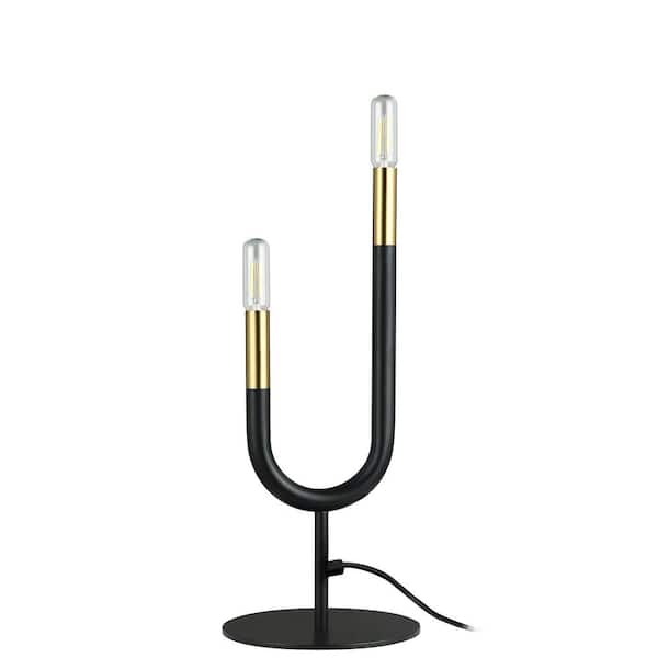 Dainolite Wand 16.5 in Matte Black Modern Table Lamp