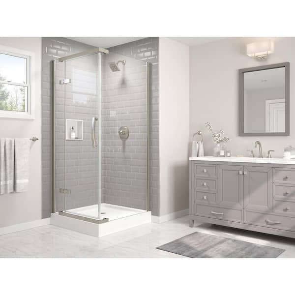 Delta Classic 36 in. L x 36 in. W Corner Shower Pan Base Delta Classic 36 in. L x 36 in. W Corner Shower Pan Base