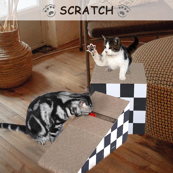 Cardboard Scratcher Cat Mat Scratching Pad Ball Toy Activity Board  CatCentre®