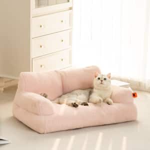 26 in. L x 14.56 in. W x 13 in. D Small Pink Pet Couch Bed Washable Cat Beds Dogs Cats up to 25 lbs. Durable Dog Beds