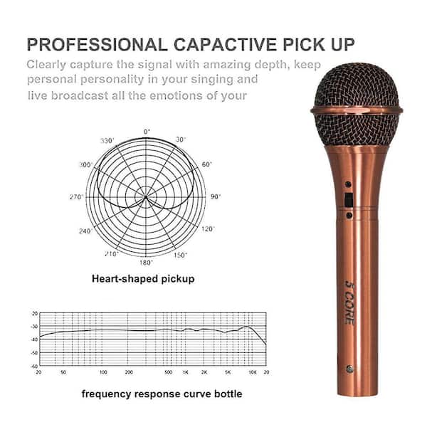 cenadinz Brown Professional Dynamic Vocal Microphone with On Off
