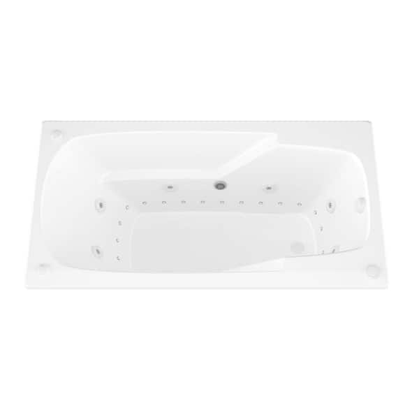 Coral Diamond Series 6 ft. Left Drain Rectangular Drop-in Whirlpool and Air Bath Tub in White Coral Diamond Series 6 ft. Left Drain Rectangular Drop-in Whirlpool and Air Bath Tub in White