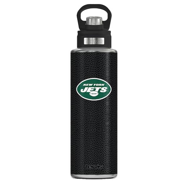 Tervis NFL NY JETS LOGO BK 40OZ Wide Mouth Water Bottle Powder Coated Stainless Steel Standard Lid
