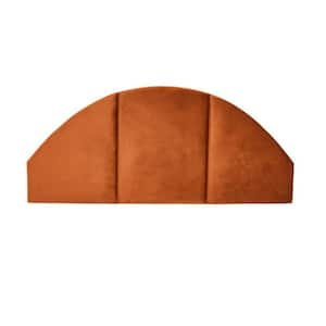 NoSom Orange Queen Upholstered Headboard with Sound Reducing Panel Arched