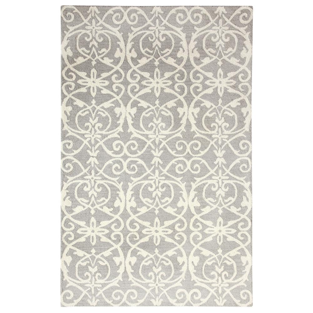 Galleria Silver 3 ft. 3 in. x 5 ft. 3 in. Wool Transitional Indoor Area Rug