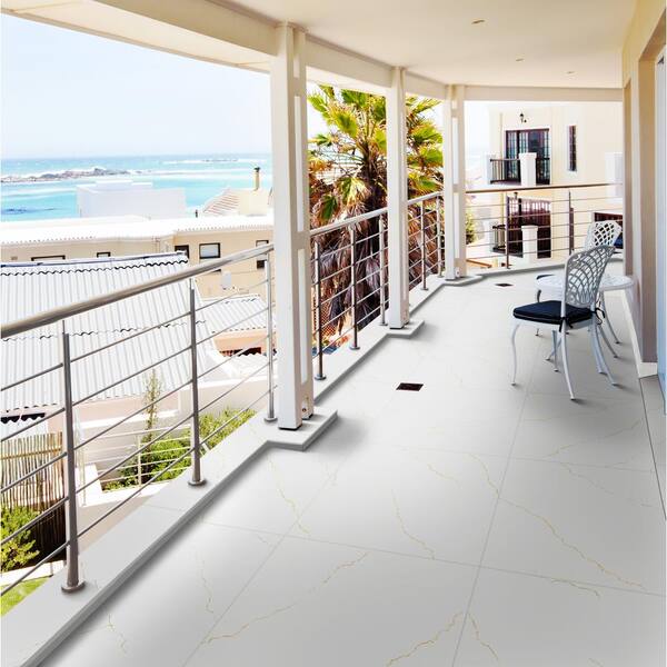 MSI Miraggio Gold 2 cm. x 24 in. x 24 in. Matte Porcelain Marble Look Paver Tile (8 Sq. Ft./Case)