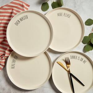 Talk Of The Town 4-Piece Casual Ivory Stoneware Dinnerware Set (Service for 4)