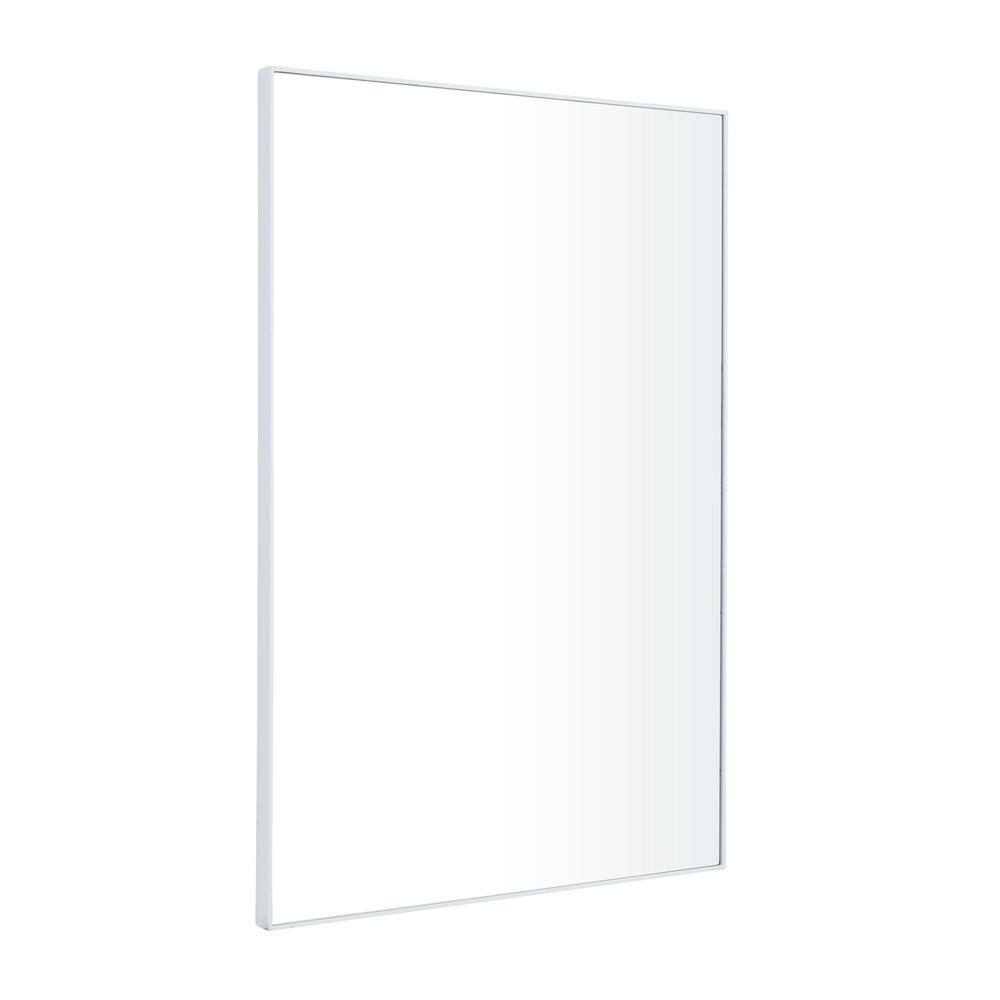 Modern 24"x36" Rectangular Black Wood Wall Mirror