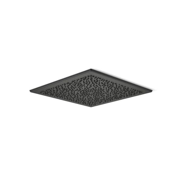KOHLER Real Rain 1-Spray Patterns 2.5 GPM 19 in. Ceiling Mount Fixed Shower Head in Thunder Grey