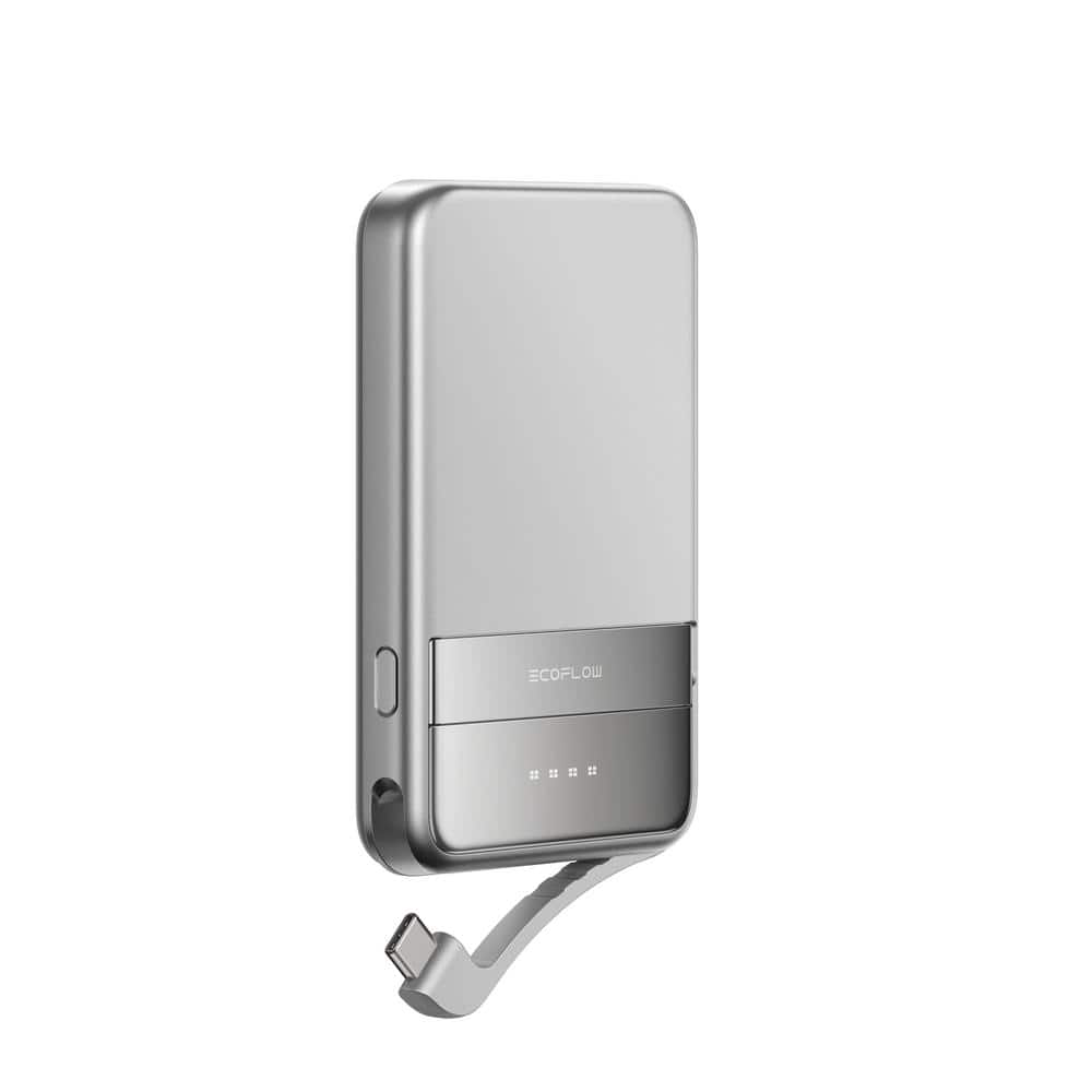 5000mAh RAPID Magnetic Power Bank in Silver 1-Pack