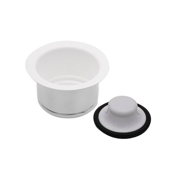 Westbrass 3-1/2 in. Extra-Deep Collar Kitchen Sink Waste Disposal Flange & Strainer  Stopper, Matte Black D2082S-62 - The Home Depot