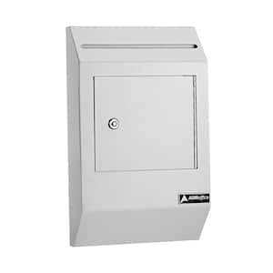 White Heavy-Duty Weatherproof Secured Drop Box Mailbox