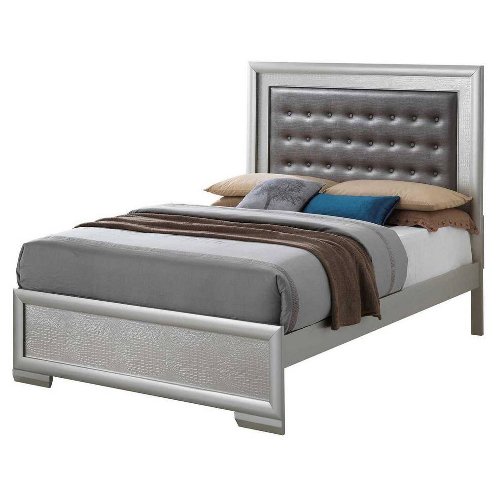 AndMakers Kat Silver Champagne Queen Panel Beds -  PF-G5600A-QB