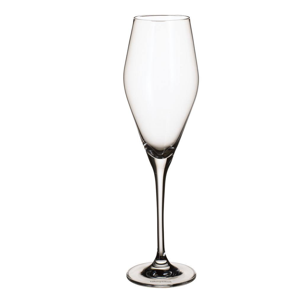 La Divina Clear Crystal Champagne Flute Set of 4