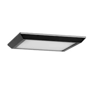 Ultra Slim Luxurious Edge-Lit 5 in. Square Black Ceiling Light 4000K LED Easy Installation Flush Mount (12-Pack)