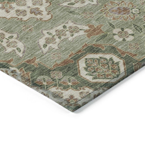 Chantille Machine Washable Indoor/Outdoor Abstract ACN1853 Sage 10 ft. x 14 ft. Accent Rug