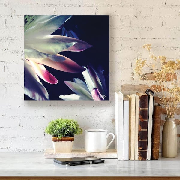 VENICE BEACH Collections Blossoms Touch by Steven A. Heller 1-Piece Unframed Canvas Drawing Print Abstract Print 14 in. x 14 in.